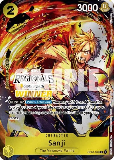 Sanji Offline Regional 2024 Winner One Piece Promotion Cards One Piece card