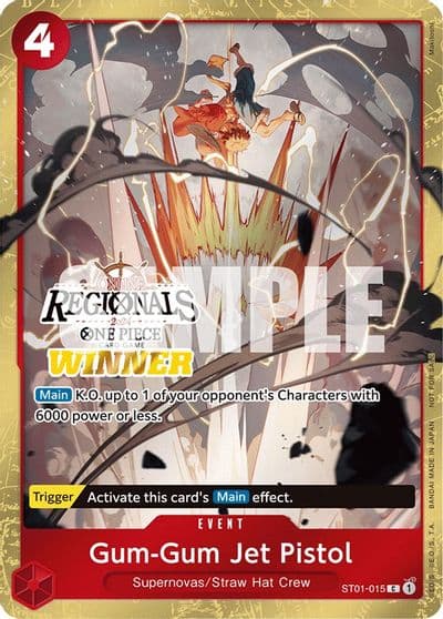 Gum Gum Jet Pistol Online Regional 2024 Winner One Piece Promotion Cards One Piece card