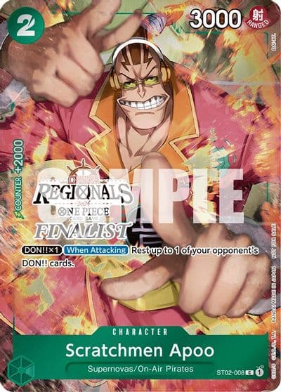 Scratchmen Apoo Online Regional 2024 Finalist One Piece Promotion Cards One Piece card
