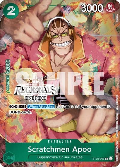 Scratchmen Apoo Offline Regional 2024 Participant One Piece Promotion Cards One Piece card