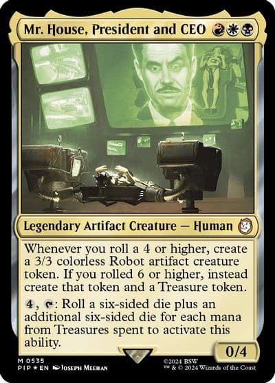 Mr House President and CEO Surge Foil Universes Beyond: Fallout Magic card