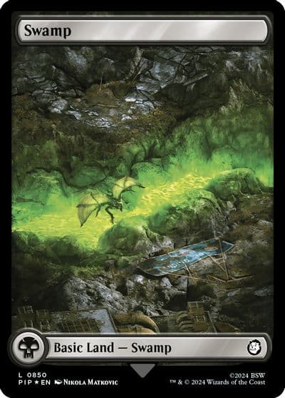 Swamp 0850 Surge Foil Universes Beyond: Fallout Magic card