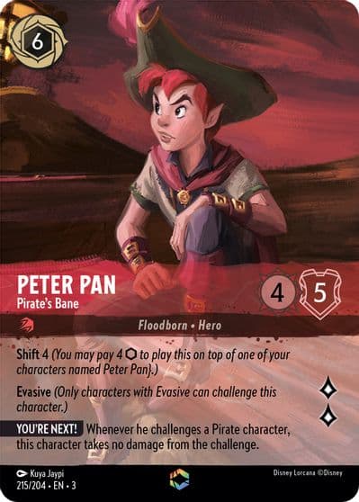 Peter Pan Pirates Bane Enchanted Into the Inklands Lorcana card