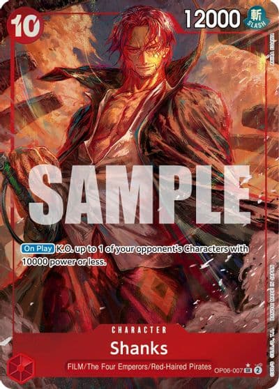 Shanks Alternate Art Wings of the Captain One Piece card