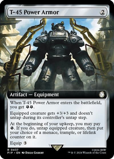 T 45 Power Armor Extended Art Universes Beyond: Fallout Magic card