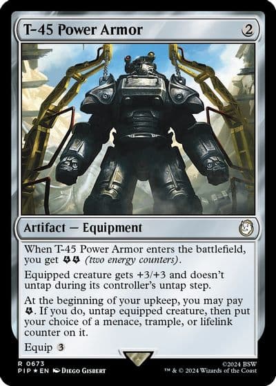 T 45 Power Armor Surge Foil Universes Beyond: Fallout Magic card