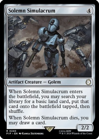 Solemn Simulacrum Universes Beyond: Fallout Magic card