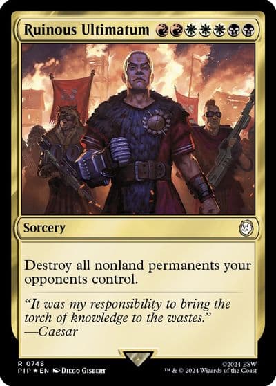Ruinous Ultimatum Surge Foil Universes Beyond: Fallout Magic card