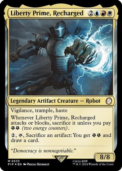 Liberty Prime Recharged Surge Foil Universes Beyond: Fallout Magic card