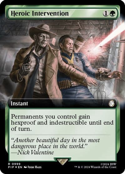 Heroic Intervention Extended Art Surge Foil Universes Beyond: Fallout Magic card