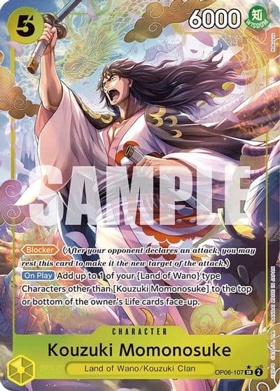 Kouzuki Momonosuke Alternate Art Wings of the Captain One Piece card