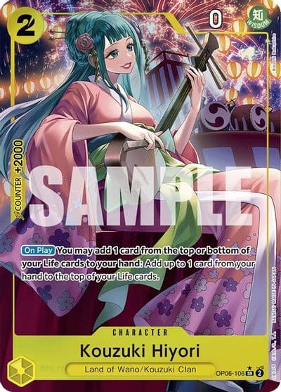 Kouzuki Hiyori Alternate Art Wings of the Captain One Piece card