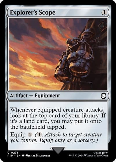 Explorers Scope Universes Beyond: Fallout Magic card