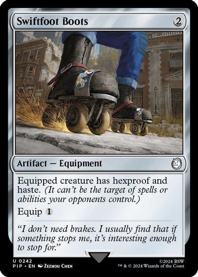 Swiftfoot Boots Universes Beyond: Fallout Magic card