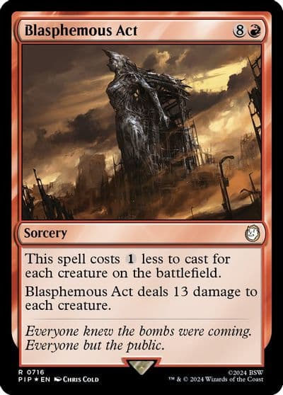 Blasphemous Act Surge Foil Universes Beyond: Fallout Magic card