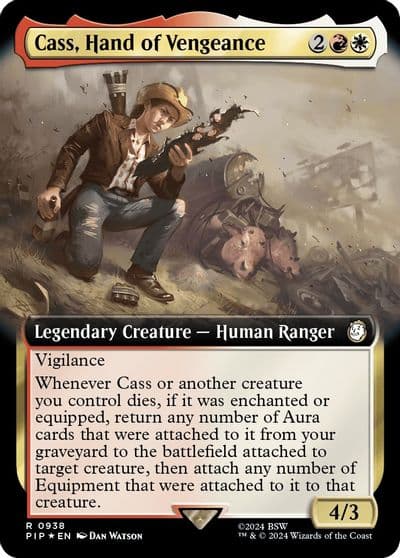 Cass Hand of Vengeance Extended Art Surge Foil Universes Beyond: Fallout Magic card