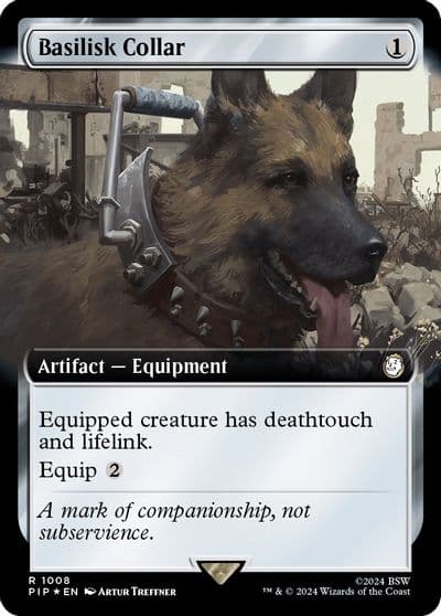 Basilisk Collar Extended Art Surge Foil Universes Beyond: Fallout Magic card