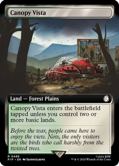 Canopy Vista Extended Art Universes Beyond: Fallout Magic card