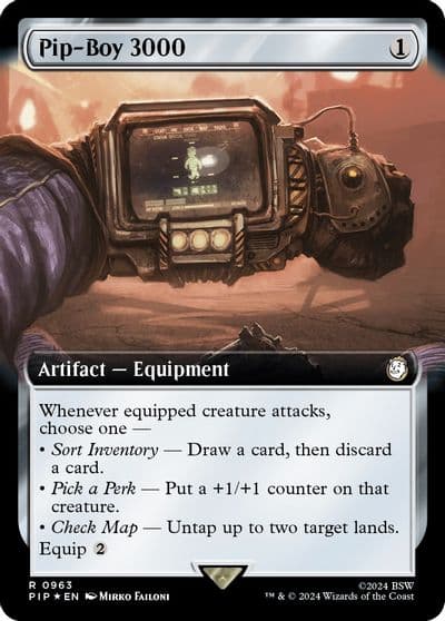 Pip Boy 3000 Extended Art Surge Foil Universes Beyond: Fallout Magic card