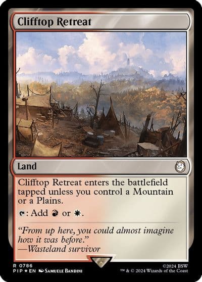 Clifftop Retreat Surge Foil Universes Beyond: Fallout Magic card