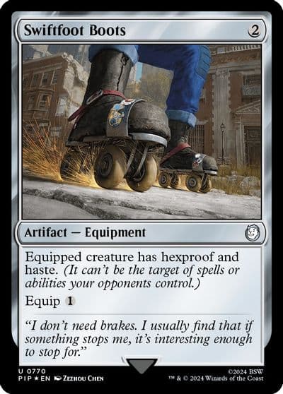 Swiftfoot Boots Surge Foil Universes Beyond: Fallout Magic card