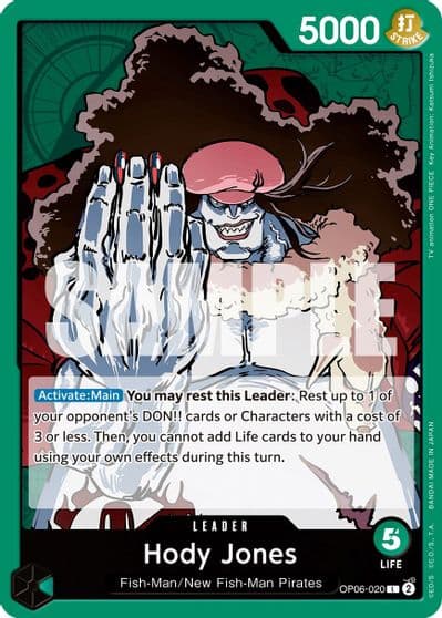 Hody Jones 020 Wings of the Captain One Piece card