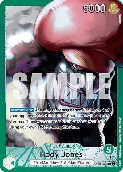 Hody Jones 020 Alternate Art Wings of the Captain One Piece card