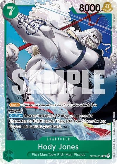 Hody Jones 035 Wings of the Captain One Piece card