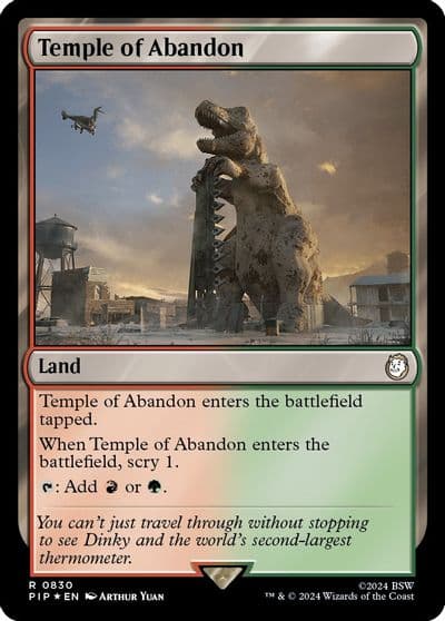 Temple of Abandon Surge Foil Universes Beyond: Fallout Magic card