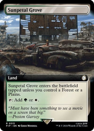 Sunpetal Grove Extended Art Universes Beyond: Fallout Magic card