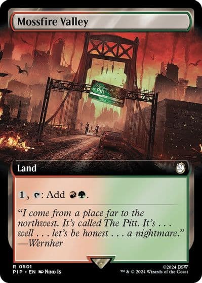 Mossfire Valley Extended Art Universes Beyond: Fallout Magic card