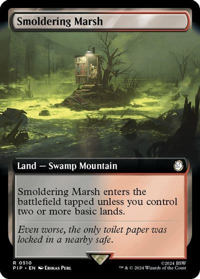 Smoldering Marsh Extended Art Universes Beyond: Fallout Magic card