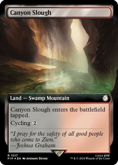 Canyon Slough Extended Art Surge Foil Universes Beyond: Fallout Magic card