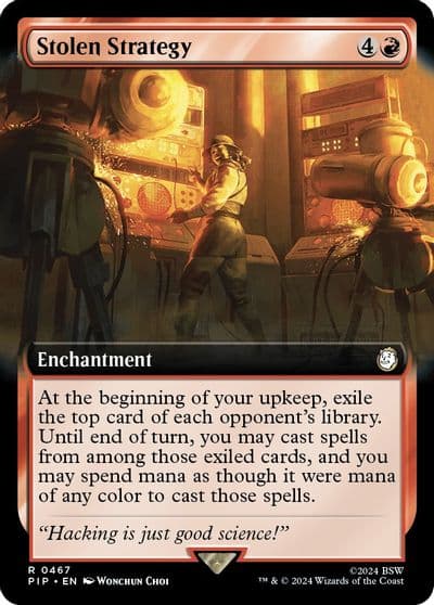 Stolen Strategy Extended Art Universes Beyond: Fallout Magic card
