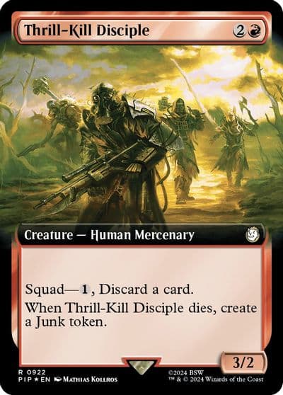 Thrill Kill Disciple Extended Art Surge Foil Universes Beyond: Fallout Magic card