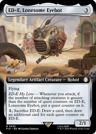 ED E Lonesome Eyebot Extended Art Universes Beyond: Fallout Magic card