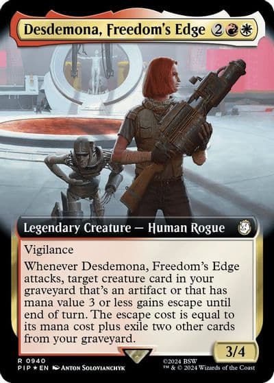 Desdemona Freedoms Edge Extended Art Surge Foil Universes Beyond: Fallout Magic card