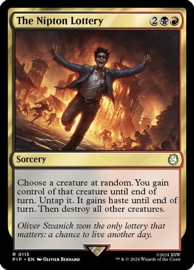 The Nipton Lottery Universes Beyond: Fallout Magic card