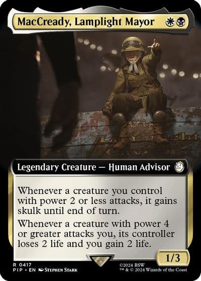 MacCready Lamplight Mayor Extended Art Universes Beyond: Fallout Magic card