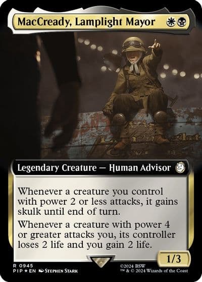 MacCready Lamplight Mayor Extended Art Surge Foil Universes Beyond: Fallout Magic card