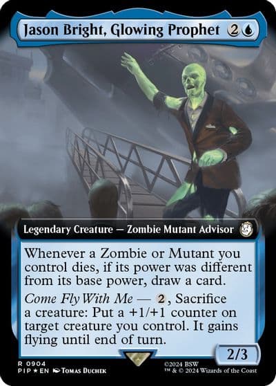 Jason Bright Glowing Prophet Extended Art Surge Foil Universes Beyond: Fallout Magic card