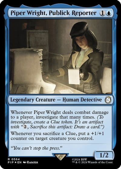 Piper Wright Publick Reporter Surge Foil Universes Beyond: Fallout Magic card