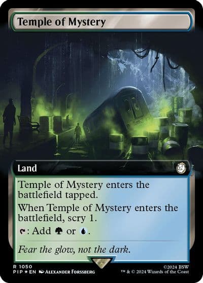 Temple of Mystery Extended Art Surge Foil Universes Beyond: Fallout Magic card