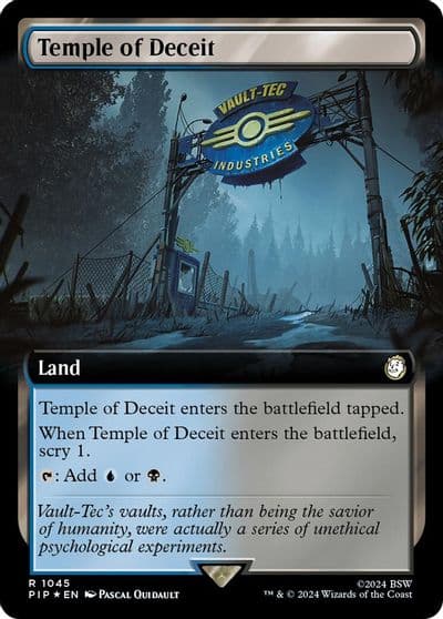 Temple of Deceit Extended Art Surge Foil Universes Beyond: Fallout Magic card