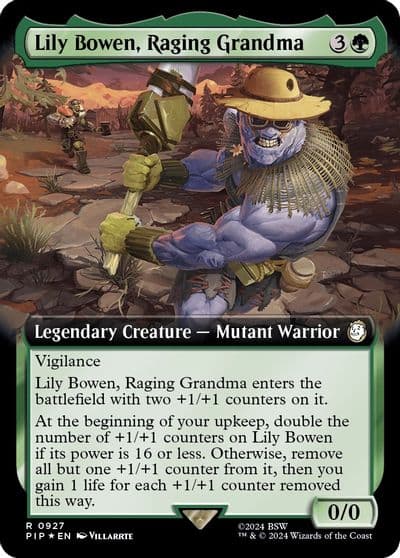 Lily Bowen Raging Grandma Extended Art Surge Foil Universes Beyond: Fallout Magic card