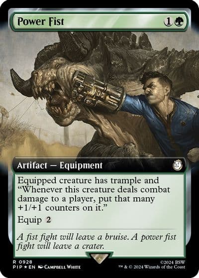 Power Fist Extended Art Surge Foil Universes Beyond: Fallout Magic card