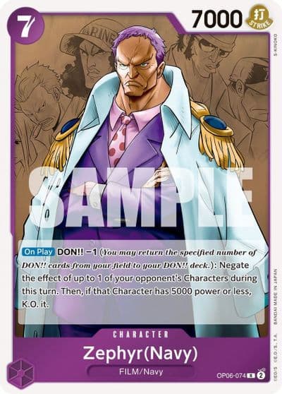 Zephyr Navy Wings of the Captain One Piece card