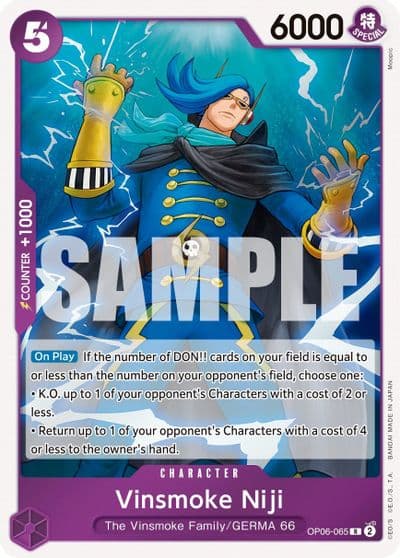 Vinsmoke Niji 065 Wings of the Captain One Piece card