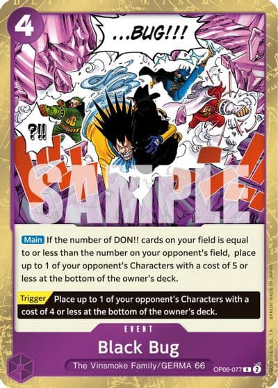 Black Bug Wings of the Captain One Piece card