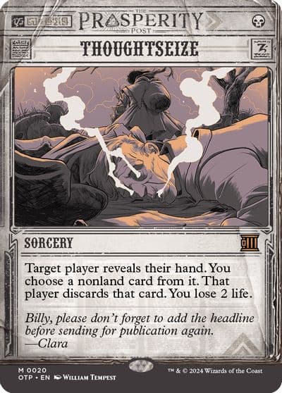 Thoughtseize Outlaws of Thunder Junction: Breaking News Magic card